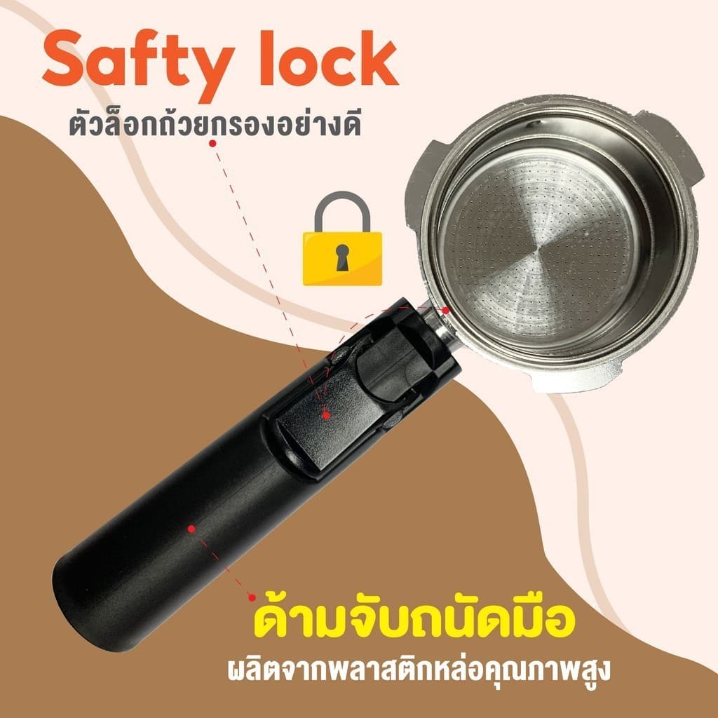 พอร์ตาฟิลเตอร์ 51mm กระบอกชงกาแฟ ที่กรองกาแฟ เครื่องชงกาแฟพอร์ตาฟิลเตอร์ กระบอกชงกาแฟ กระบอกชงกาแฟแบบกด ชุดพอร์ตาฟิลเตอร์ 51mm ที่กรองกาแฟแบบกด อะไหล่เครื่องชงกาแฟ กระบอกชงกาแฟถอดได้ กระบอกชงกาแฟ 51mm แบบกด K520 รูปที่ 4