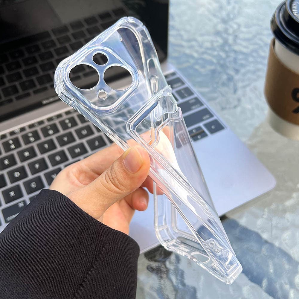 Clear ซองใส่การ์ด case for iPhone 17 16 11 13 15 12 14 Pro Max X XSMax SE XR XS 7 8 Plus เคสโทรศัพท์ซิลิโคน TPU โปร่งใส รูปที่ 8