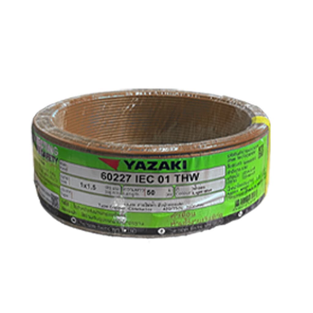 THAI YAZAKI สายไฟ THW 1.5 Sqmm. มีสีให้เลือก ม้วนละ 50เมตร ม้วนเต็มตัดตรงจากโรงงาน รูปที่ 8