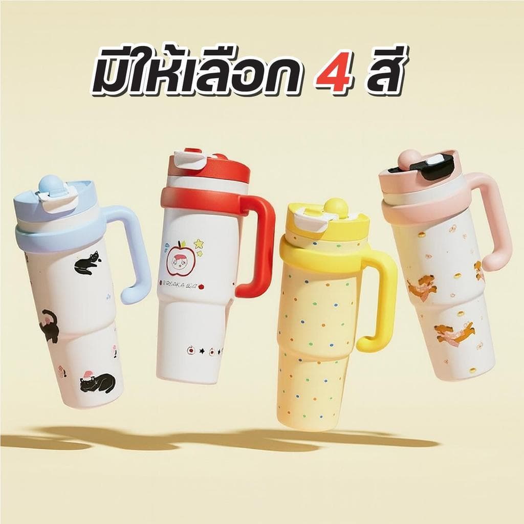แก้วเก็บความเย็น 1000ML สแตนเลส316 แก้วเยติ แก้วน่ารัก แก้วเก็บอุณหภูมิ แก้วสแตนเลส แก้วน้ำ รูปที่ 2