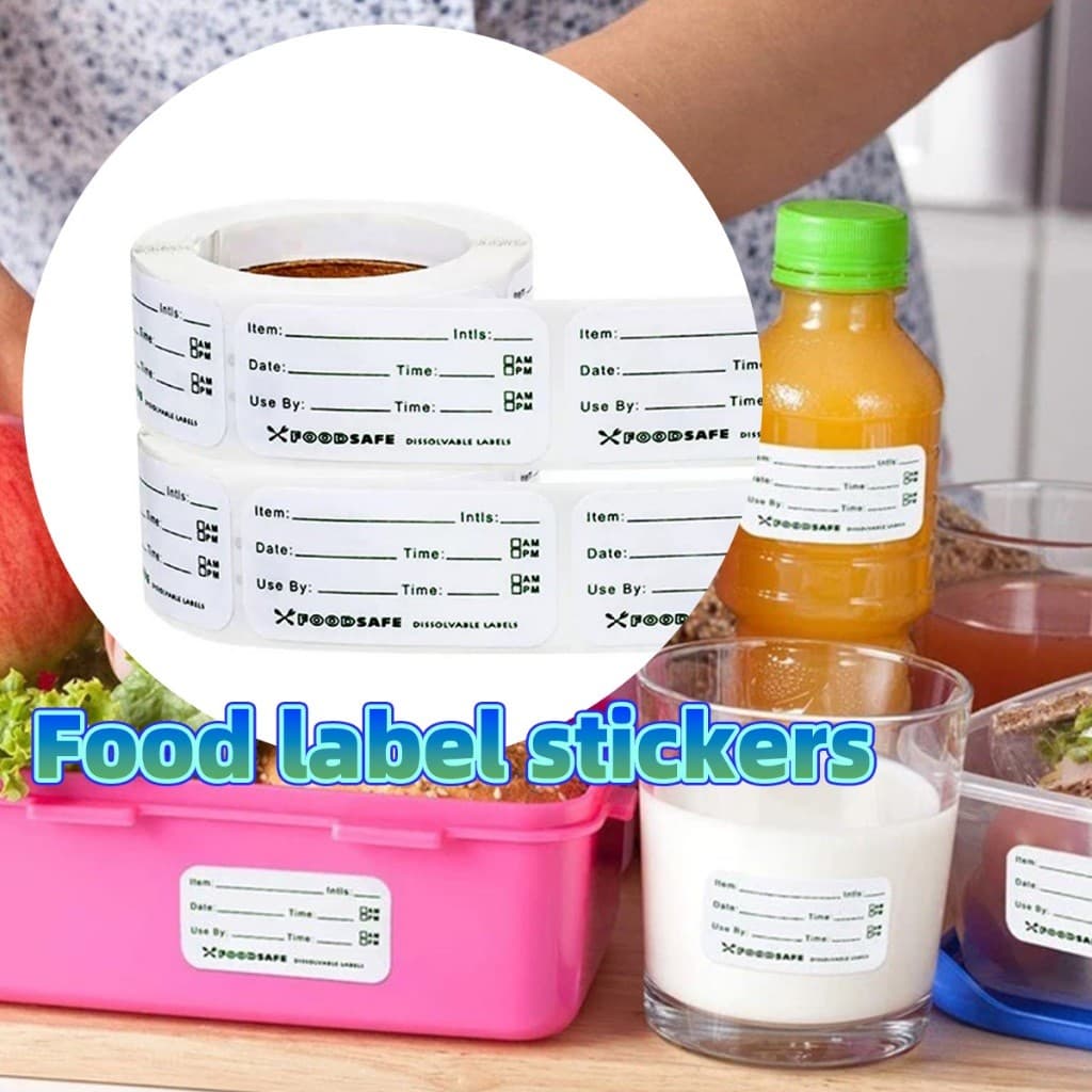 ของมาใหม่！500ชิ้น/ม้วน ฉลากสติ๊กเกอร์ Kitchen Sticker แสดงวันผลิต-วันหมดอายุ สำหรับตู้เย็นตู้แช่แข็งป้าย รูปที่ 5