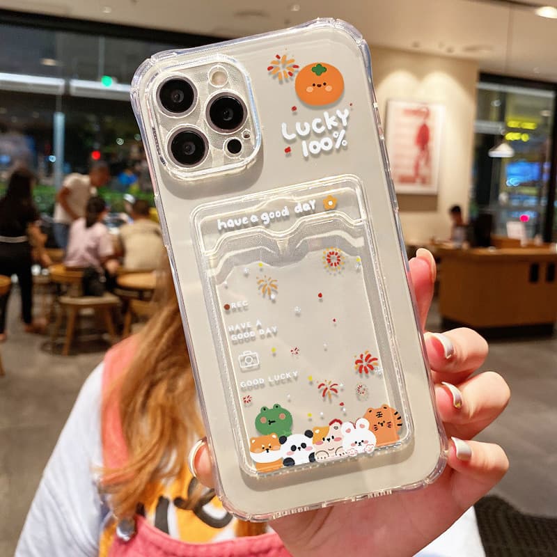 Clear ซองใส่การ์ด case for iPhone 17 16 11 13 15 12 14 Pro Max X XSMax SE XR XS 7 8 Plus เคสโทรศัพท์ซิลิโคน TPU โปร่งใส รูปที่ 2