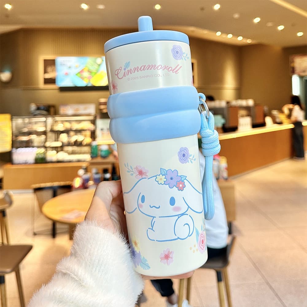 แก้วน้ำเย็นแบบมีหลอดดูด ลายการ์ตูน Hello Kitty Kuromi ขนาด 710 มล. ขวดน้ำพกพาขนาดใหญ่ ลายการ์ตูน Nick Wilde Judy TH รูปที่ 8