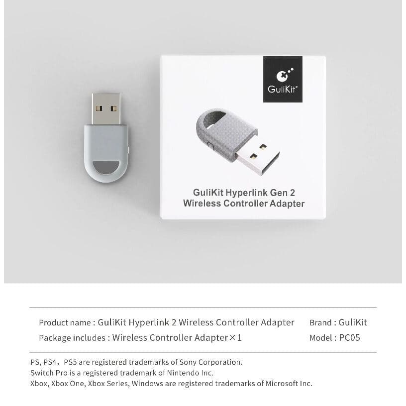 GuliKit Hyperlink 2 PC05 Wireless Controller Adapter สําหรับ PC, Switch Pro,Xbox One,PS5,PS4,Xbox Series,GuliKit Controller รูปที่ 6