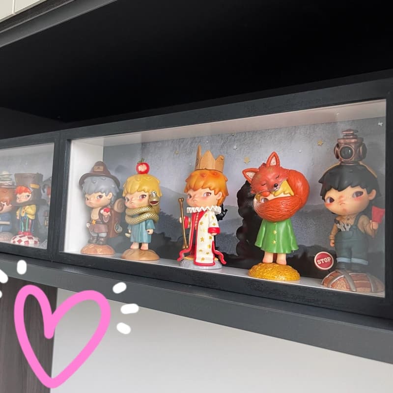 Pop Mart เฟรมกลวงที่เก็บกล่องสุ่ม—แสดงผลศิลปะเทรนด์กล่องสุ่มหลากหลาย ชั้นเก็บหลากใช้ จัดเก็บของสะสมดีไซน์สวย ฟองฟองมาร์ท รูปที่ 8