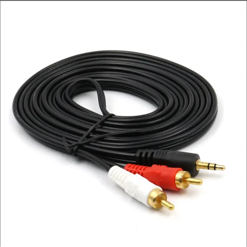 ขนาด 3.5 มม. ถึง 2 RCA ชุบทอง สำหรับเสียงสเตอริโอ Y-Splitter หญิง-ชาย สำหรับลำโพง รูปที่ 4
