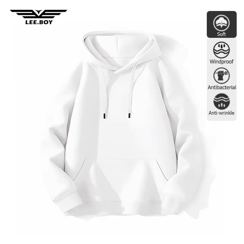 เสื้อกันหนาวผู้ชาย ยับยาก รีดง่าย ฤดูใบไม้ร่วงและฤดูหนาว Basic มีฮู้ดสวมหัว รูปที่ 1