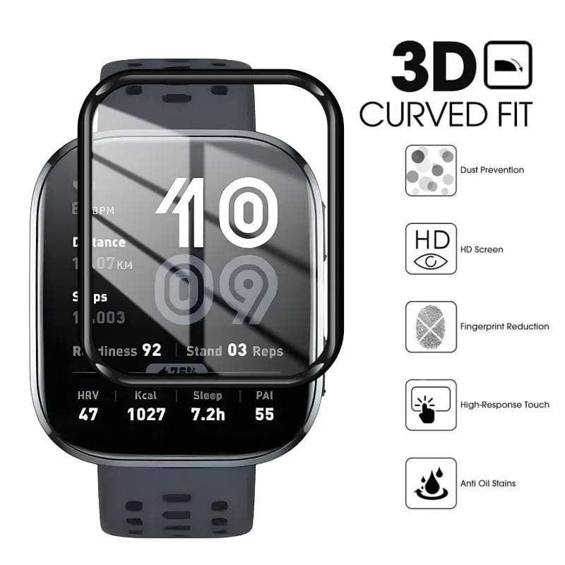 แก้วนิรภัย / ฟิล์มนุ่มไฮโดรเจล for Amazfit Bip 6 ฟิล์มป้องกัน Gores ตัวป้องกันหน้าจอ for Amazfit Bip 6 รูปที่ 3