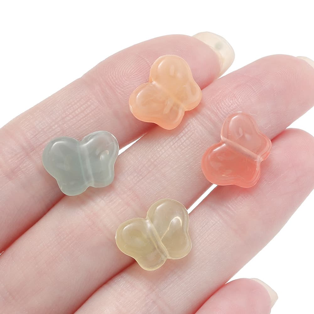 Kunkka ลูกปัดหินเทียมอะคริลิก20ชิ้นลูกปัดสองสีสำหรับทำสร้อยคอ DIY สร้อยข้อมือ รูปที่ 9