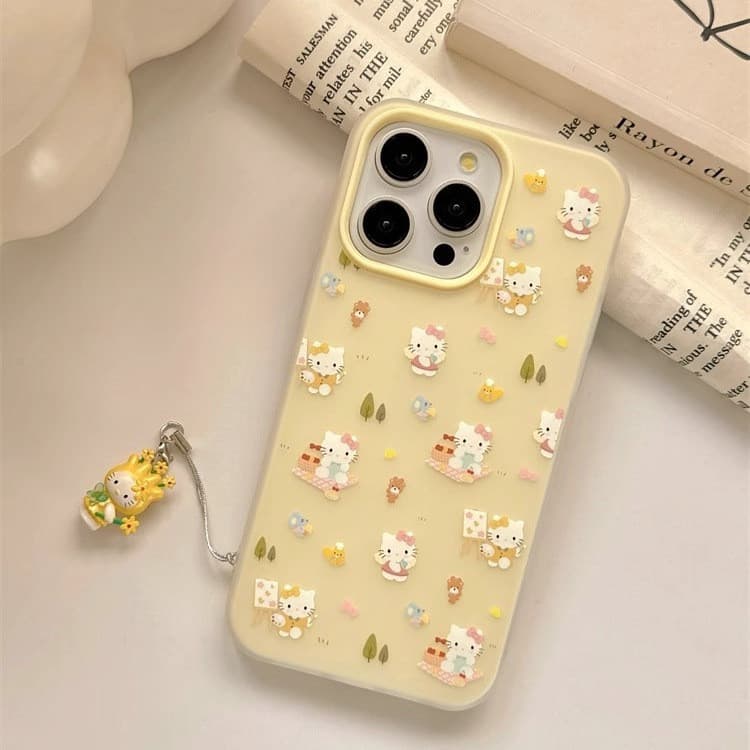 เคสไอโฟน 13 11 สำหรับ iPhone 17 16 15 13 11 14 12 Pro Max 15 14 13 16 Plus XR X Xs Max การ์ตูนหวานเคธีใหม่ 2 in 1 ปก รูปที่ 7