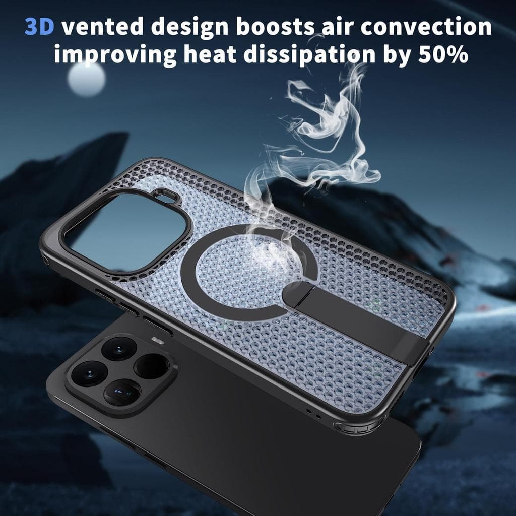 เคสโทรศัพท์แม่เหล็กกระจายความร้อนสําหรับ Xiaomi 15T PRO / 14T PRO, ฝาครอบกันกระแทกพร้อมที่วาง, ป้องกันโทรศัพท์มือถือ, เคสป้องกันสมาร์ทโฟน รูปที่ 6