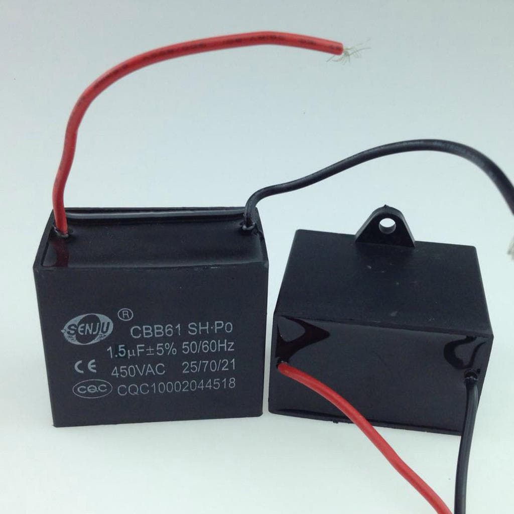 H·G คาปาซิเตอร์ พัดลม​ มีสายไฟ ตัวเก็บประจุ Capacitor คอนเดนเซอร์พัดลม CBB61 1.5uF/1.8/2.0/3.5uF อะไหล่พัดลม รูปที่ 6