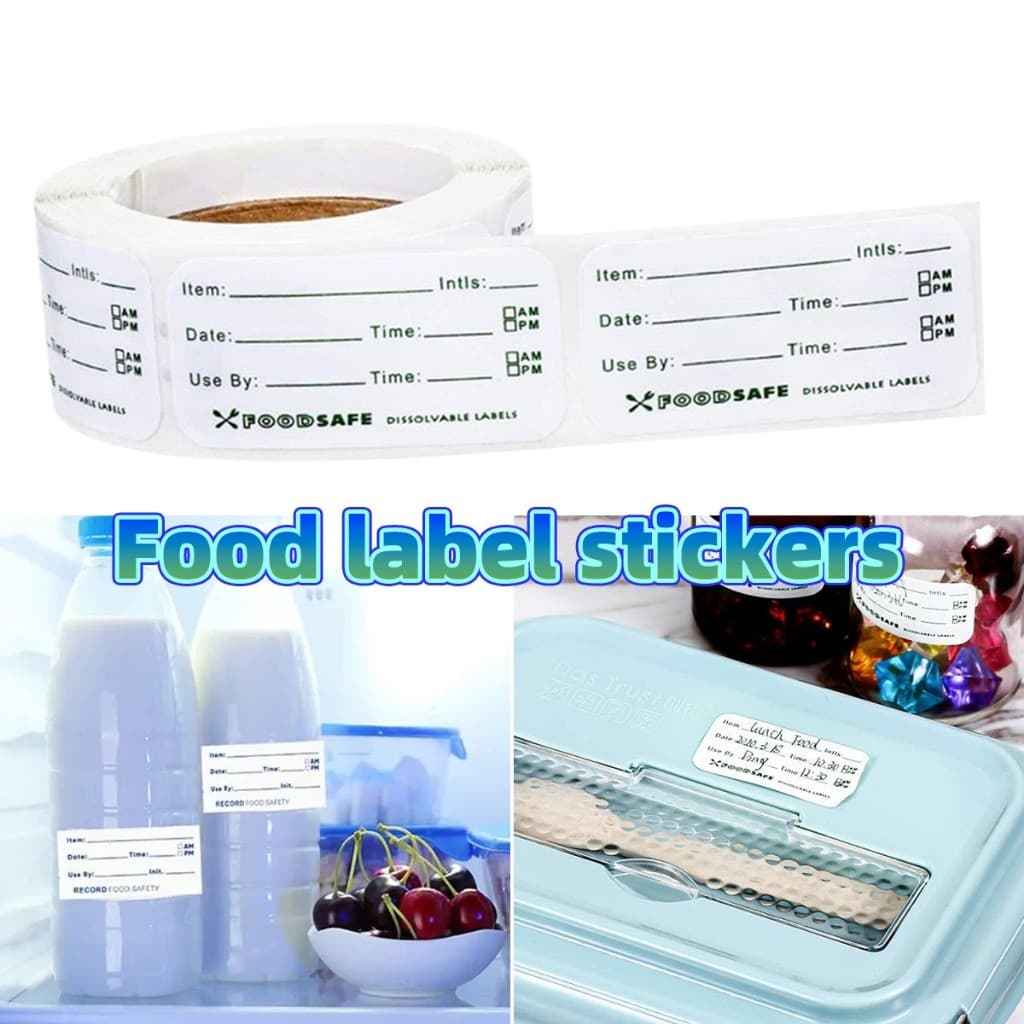 ของมาใหม่！500ชิ้น/ม้วน ฉลากสติ๊กเกอร์ Kitchen Sticker แสดงวันผลิต-วันหมดอายุ สำหรับตู้เย็นตู้แช่แข็งป้าย รูปที่ 3
