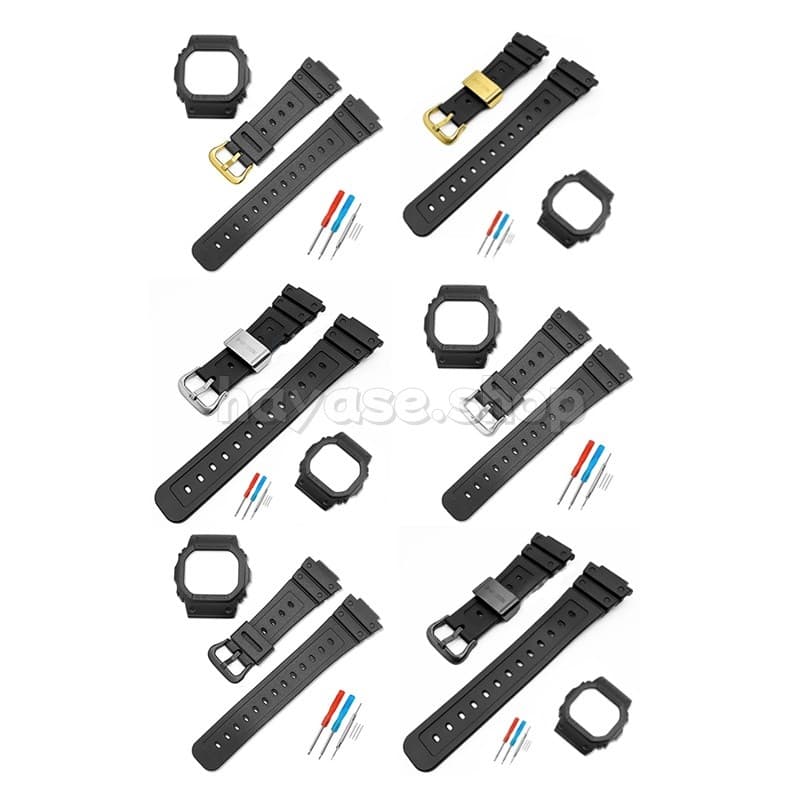 22 มม.สําหรับ Casio G-Shock DW-5600/5700/5735/5750 GW-B5600 GWX-5600 สายนาฬิกาซิลิโคนโลโก้นาฬิกาสร้อยข้อมือผู้ชายผู้หญิงกีฬานาฬิกาสายรัดข้อมือ รูปที่ 2