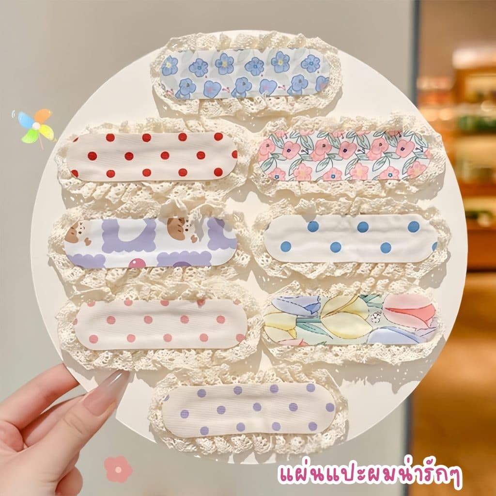 PAJAMAS HOMEWEAR กิ๊บแปะแฟชั่น กิ๊บติดผมสไตล์เกาหลี ติดแน่น ใช้งานง่าย W245 รูปที่ 2