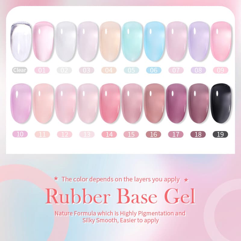 BORN PRETTY Nude Jelly Gel Polish Rubber Base Gel 15ml Self-leveling Nude Color Soak Off กึ่งถาวร UV Gel รูปที่ 6