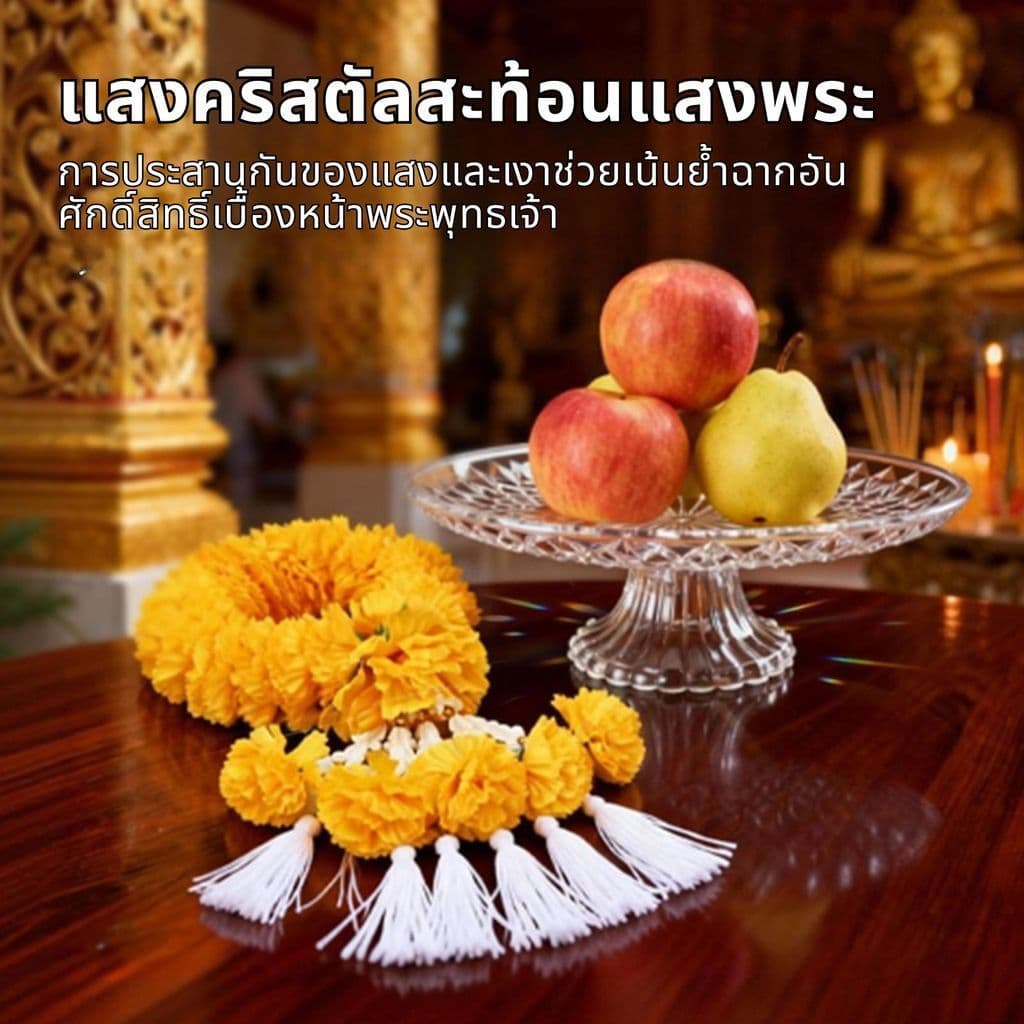 พานใส พานแก้ว พานแก้วคริสตัล พาน พานพระ พานโตก พานแก้วใส 20,25,30,35 ซม.สำหรับวางพระ พวงมาลัย รูปที่ 2