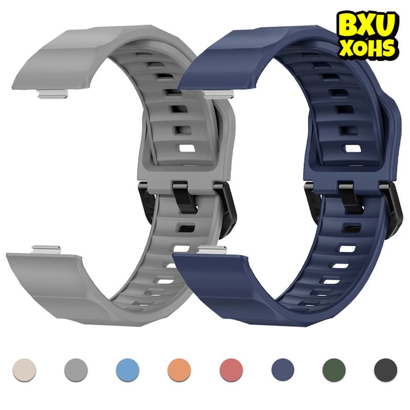 สายรัดกีฬาซิลิโคน for Huawei Watch Fit 5 4 3 / 5 4 Pro Sอุปกรณ์เสริมยาง oft เข็มข้อมือ for Huawei Fit 5 4 3 รูปที่ 1