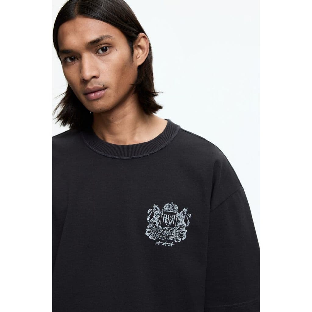 H&M เสื้อยืดพิมพ์ลายแบบหลวม ผู้ชาย 1262292_5 รูปที่ 2