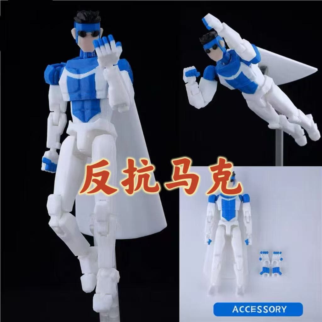 Invincible Young Man ของเล่นการพิมพ์ 3D บล็อกตัวต่อที่สามารถเคลื่อนย้ายได้สุด Invincible Mark Masked Superman Prisoner Series Action Figure รูปที่ 7