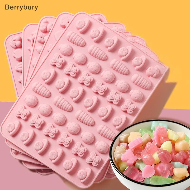 Berrybury ผสมผลไม้สัตว์ซิลิโคนช็อกโกแลตแม่พิมพ์ปลา Fudge Candy Jelly Mould เรขาคณิตหัวใจเค้กตกแต่งเบเกอรี่ถาดน้ําแข็งของขวัญใหม่ รูปที่ 3