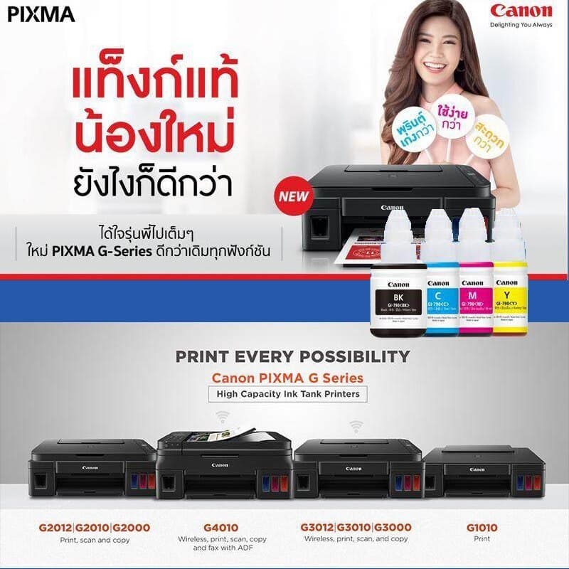 หมึกเติม หมึก Canon หมึกปริ้นเตอร์ GI-790 แท้100% ใช้กับพริ้นเตอร์อิงค์เจ็ท G1000/2000/3000/4000/1010/2010/3010/40​10 รูปที่ 7