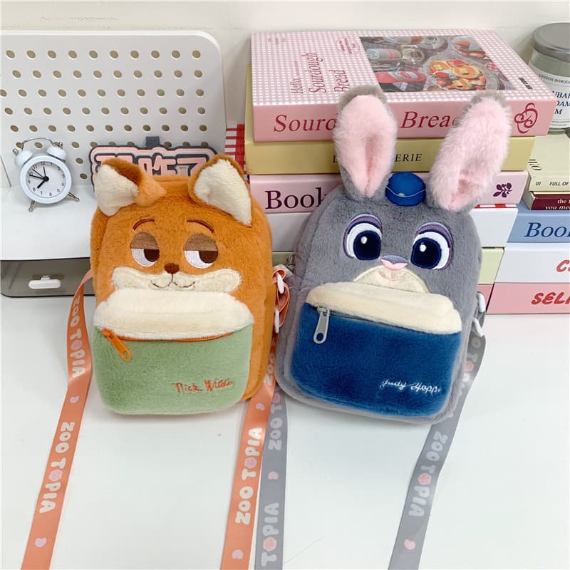 Zootopia กระเป๋าสะพายไหล่ กระเป๋าสะพายข้างแฟชั่น น่ารัก รูปแบบการ์ตูน crossbody bag รูปที่ 2