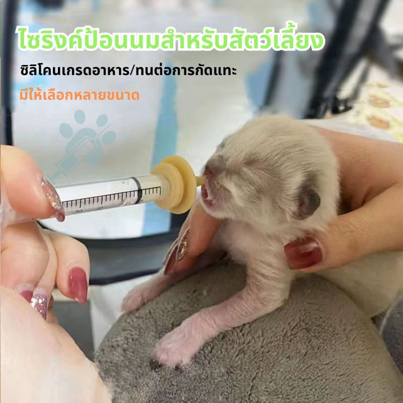 เกรดดีที่สุดส่งเร็ว ไซริงค์ป้อนนม+จุกป้อนนม จุกนมแมว ขวดนมลูกแมว จุกนมกระรอก จุกนมแมวแรกเกิด ซิลิโคนนิ่ม ใช้ดี รูปที่ 7