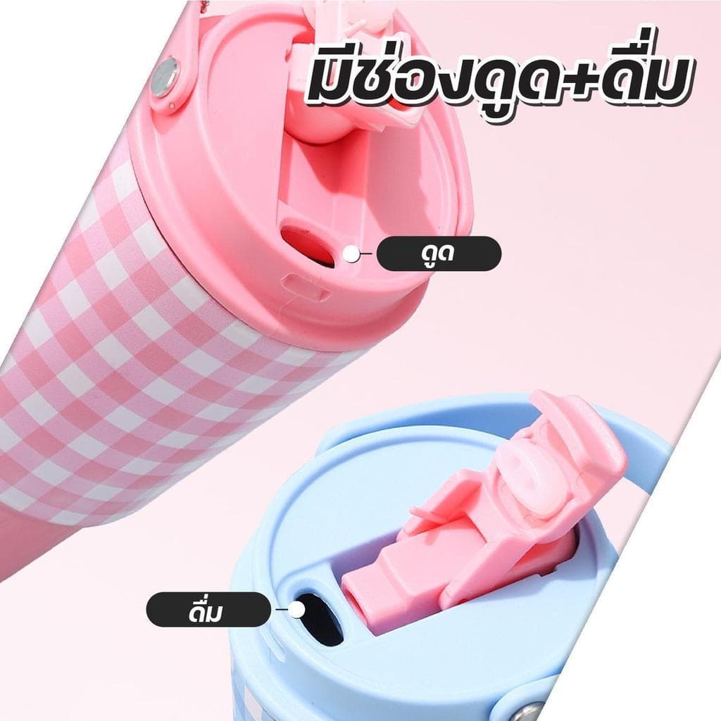 แก้วเก็บอุณหภูมิ SMAIL 750ml แก้วน้ำสแตนเลสแท้ 316 ปากกว้าง ล้างง่าย ใช้ได้ทั้งร้อนและเย็น มี 7 สี 7 แบบ ให้เลือก รูปที่ 4