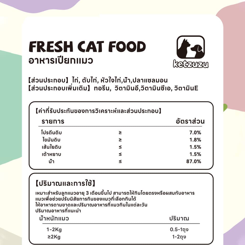 อาหารเปียกแมว บำรุงขน เกรนฟรี ไม่เติมเกลือ โปรตีนสูง สุขภาพดี อาหารแมวเปียก อาหารเปียกลูกแมว 70g รูปที่ 7