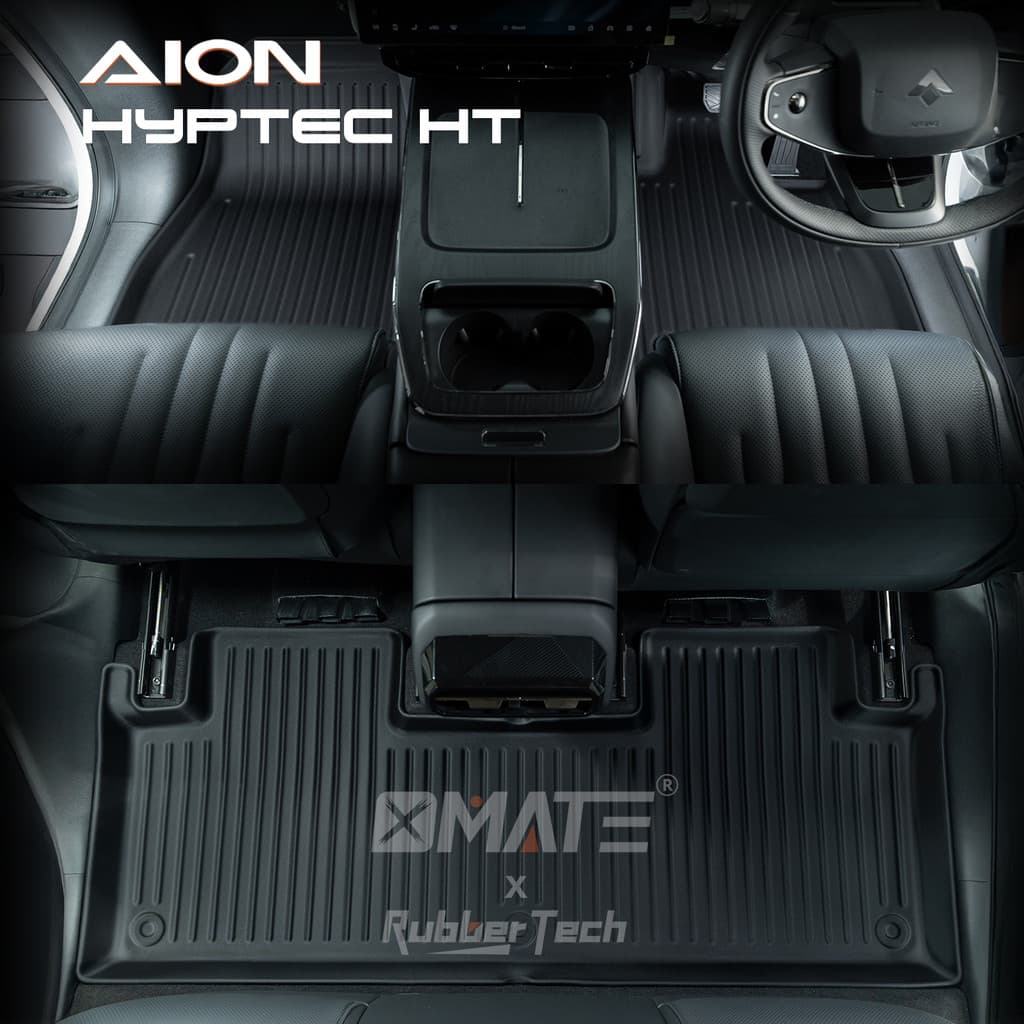 Xmate พรมปูพื้นรถยนต์ AION Hyptec HT 2024-ปัจจุบัน พรมรถยนต์ TPE 3D พรมเข้ารูป ตรงรุ่น ไร้กลิ่น รูปที่ 2