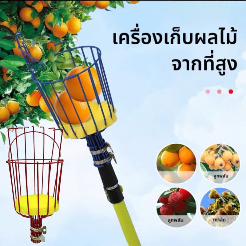DZB HOMEE ที่สอยผลไม้ สามารถถอดออกได้ ตะกร้าลึก คุณภาพดี ทันสมัย เก็บผลได้เยอะ พร้อมจัดส่งสินค้า รูปที่ 6