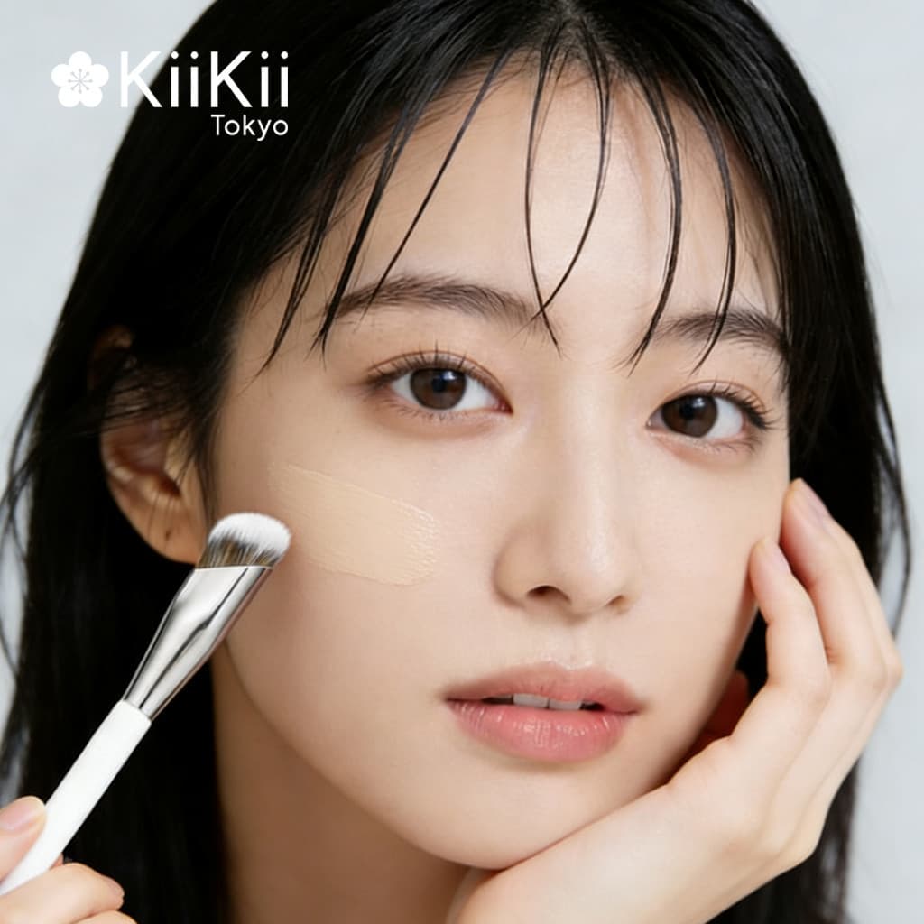 KiiKii Beauty แปรงรองพื้นแบบมุมเฉียง แปรงรองพื้นหัวทุยส์ เสริมจุดเฉพาะทาง ปกปิดดีด เนื้อขนนุ่ม ใช้งานลื่น รูปที่ 4