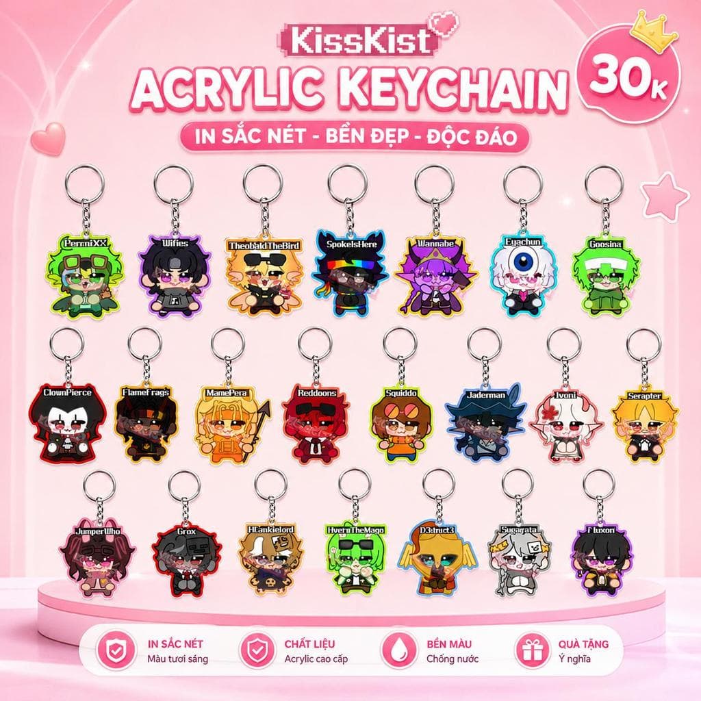 Ready Stock MCYT Fanmerch by KissKist | พวงกุญแจ สายโทรศัพท์ สติ๊กเกอร์ หมุด ชีวิตจักรวาลที่ไม่เสถียร รูปที่ 1