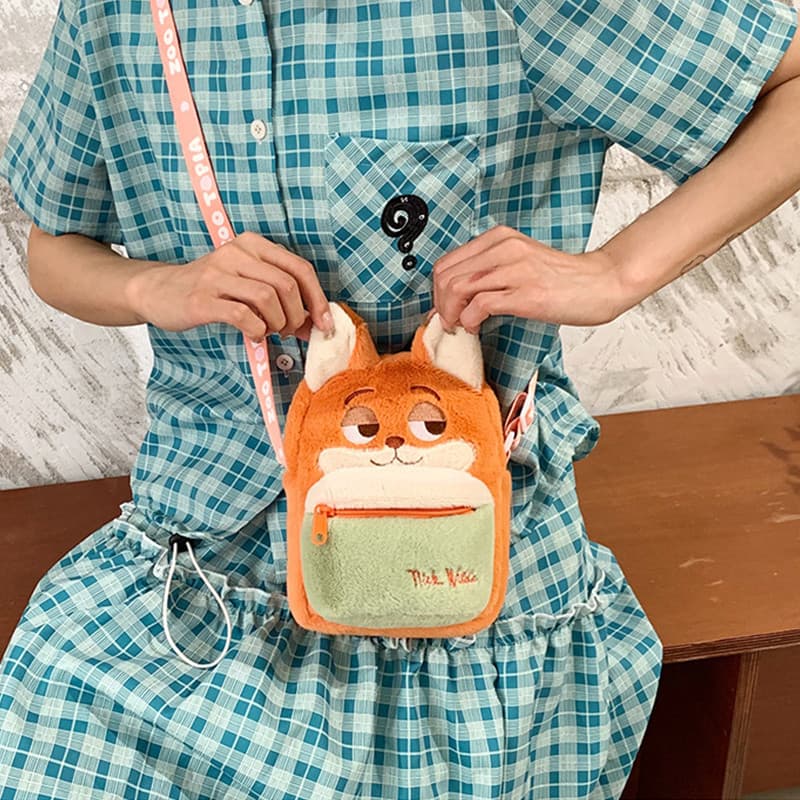Zootopia กระเป๋าสะพายไหล่ กระเป๋าสะพายข้างแฟชั่น น่ารัก รูปแบบการ์ตูน crossbody bag รูปที่ 5