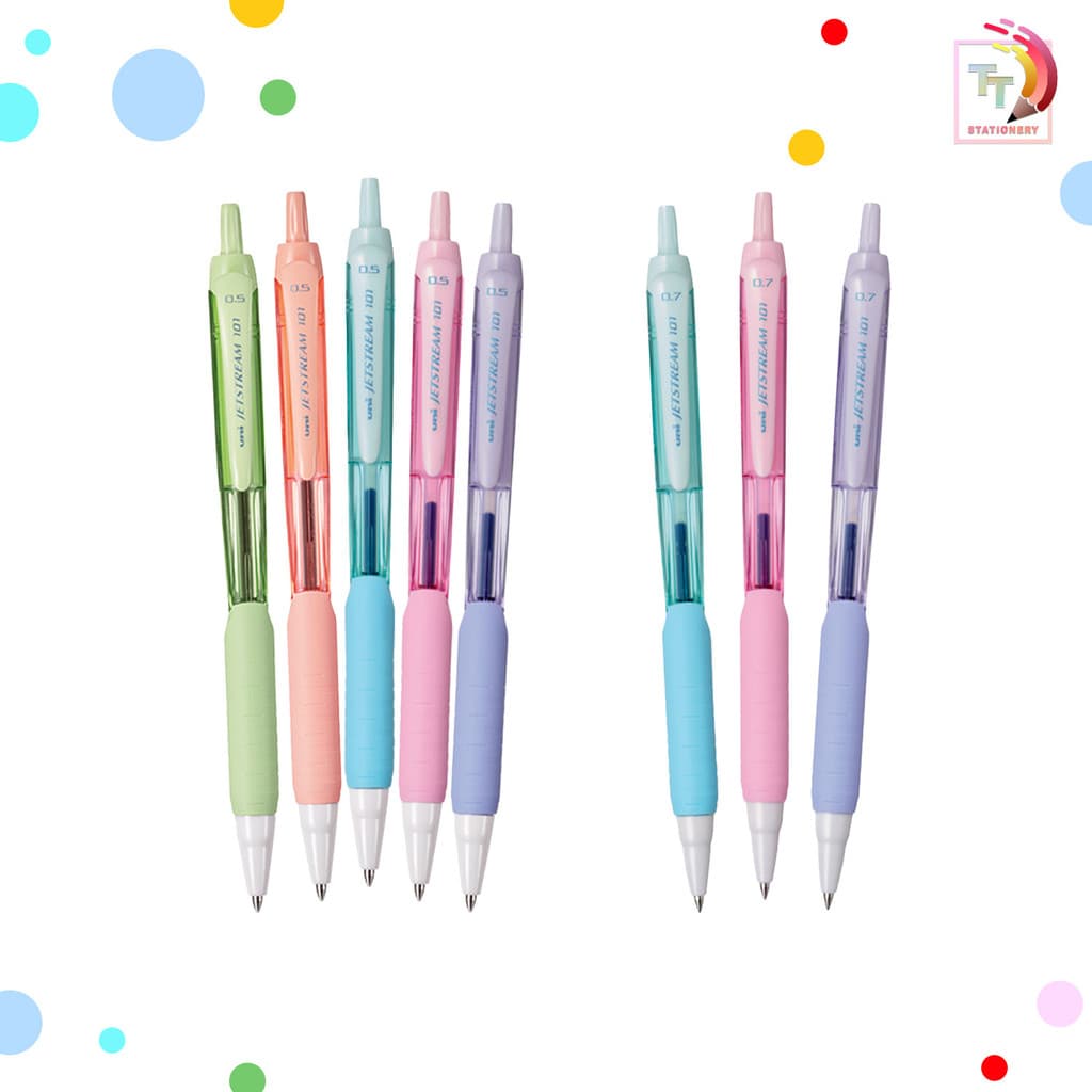 UNI ปากกาลูกลื่น ปากกา รุ่น Jetstream 101 / 105 ขนาดหัว 0.5 mm. แบบฝาปิด แบบกด รูปที่ 3