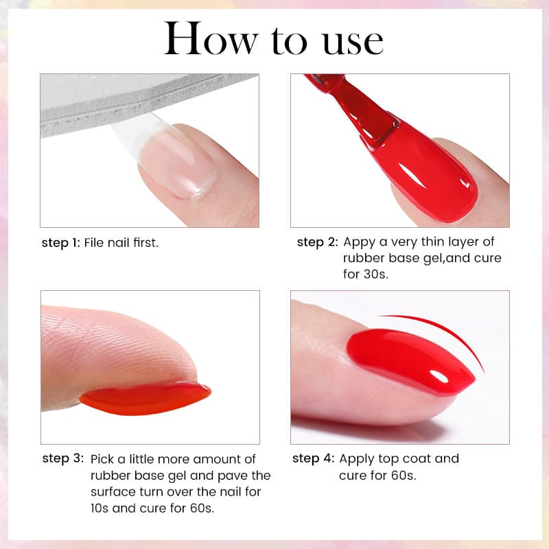 BORN PRETTY Nude Jelly Gel Polish Rubber Base Gel 15ml Self-leveling Nude Color Soak Off กึ่งถาวร UV Gel รูปที่ 9