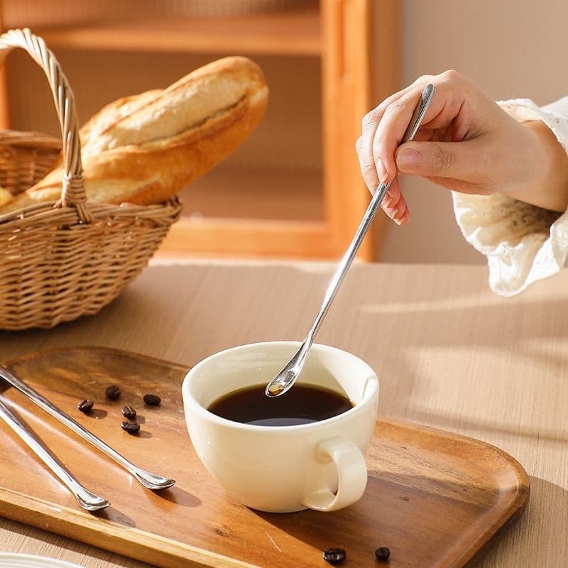 ช้อนคนด้ามยาว ช้อนสแตนเลส ช้อนชงกาแฟ บาร์ผสม DHIH รูปที่ 3