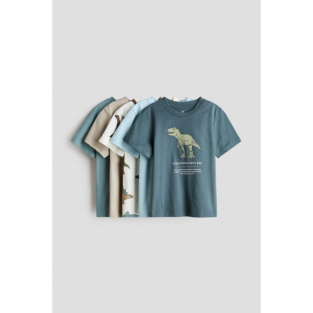 H&M ชุดเสื้อยืด jersey 5 ตัว เด็กผู้ชาย 1134868_22 รูปที่ 1