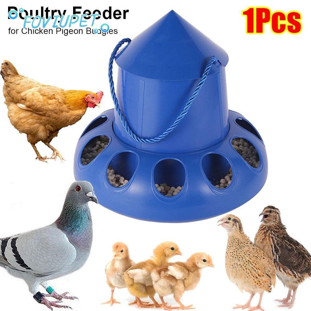 FOVIUPET 1ชิ้นไก่ป้อนอัตโนมัติ,11หลุม25x23เซนติเมตรสัตว์ปีกป้อน,ทนทานพลาสติกตู้อาหารชามสําหรับไก่ หงส์ รูปที่ 1