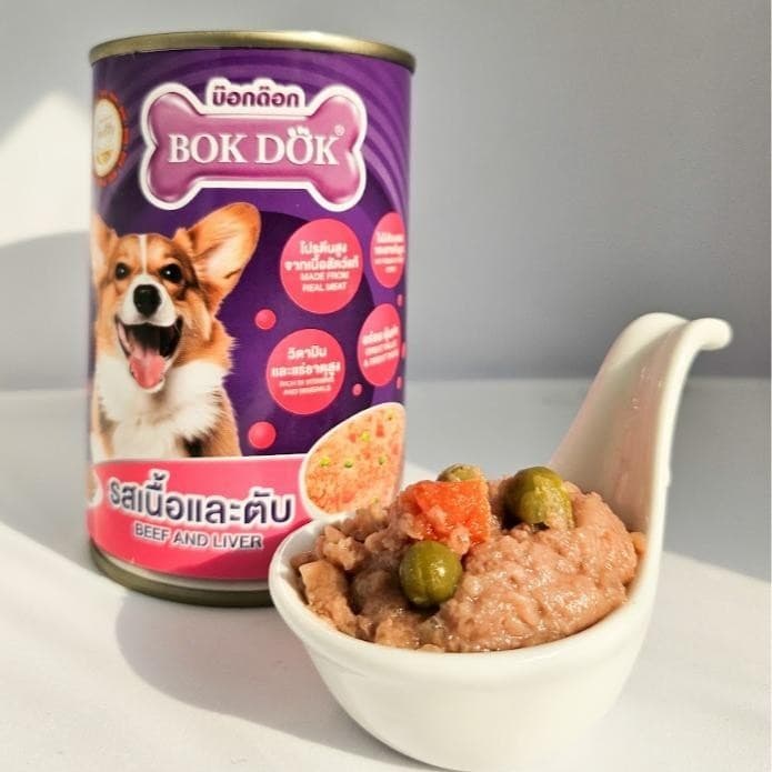 ]n อาหารสุนัขเปียกBOK DOKแบบกระป๋อง สำหรับสุนัข3เดือนขึ้นไป 400g.*ไม่ได้ห่อบับเบิ้ลมีความเสี่ยงจากขนส่ง รูปที่ 6