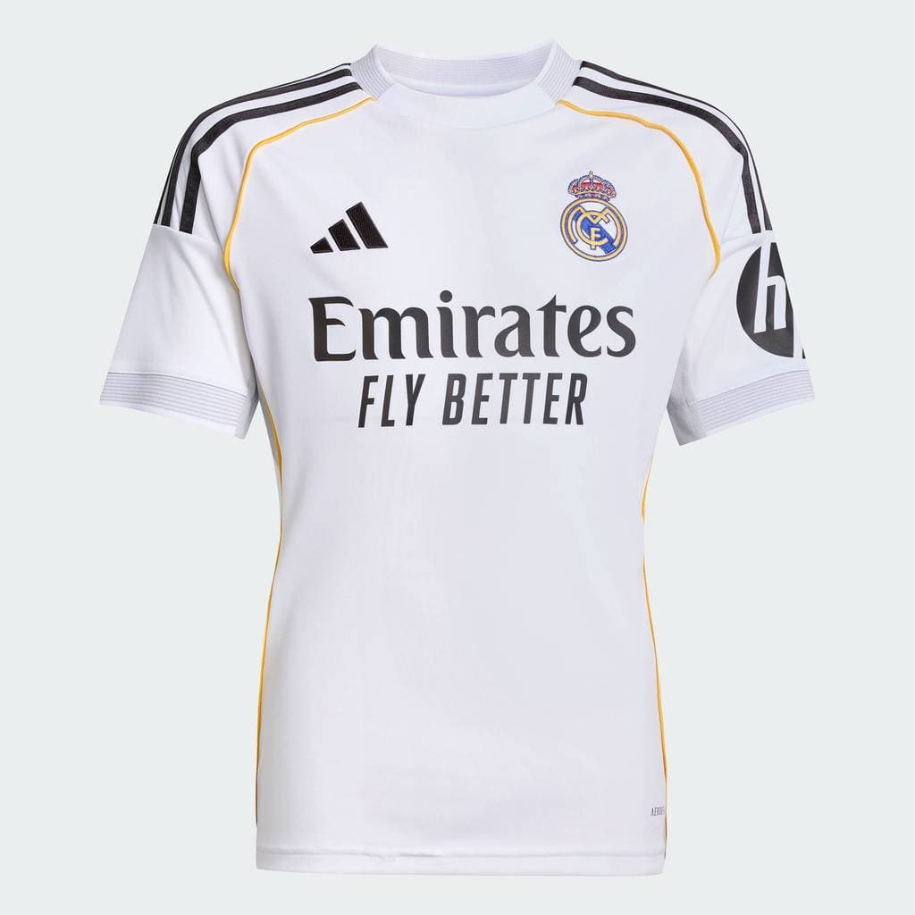 adidas ฟุตบอล เสื้อฟุตบอลชุดเหย้า Real Madrid 25/26 เด็ก สีขาว JN8887 รูปที่ 6