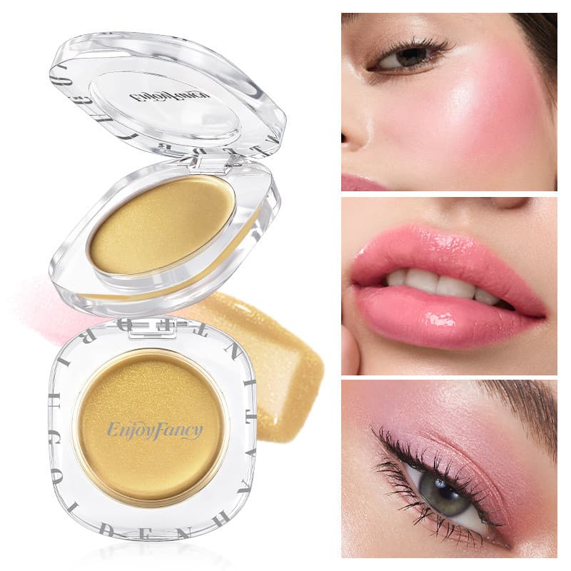 ซื้อ 1 แถม 3 บลัชออนครีมเปลี่ยนสีตามอุณหภูมิ เนื้อครีมชุ่มชื้น สีชมพูธรรมชาติ ใช้ได้ทั้งแก้มและปาก รูปที่ 8