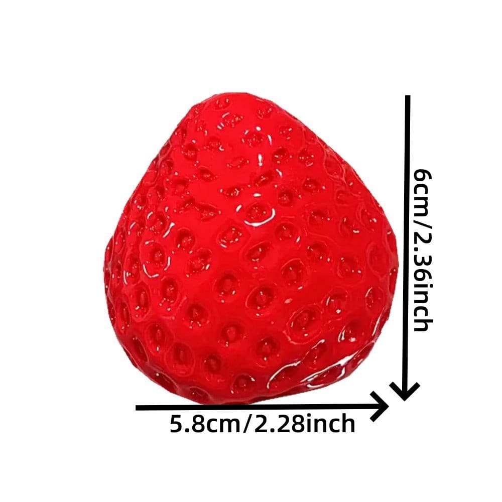Squishy สตรอเบอร์รี่ความเครียด Ball Soft Fidget Sensory ของเล่นสําหรับ ADHD ออทิสติกช้า Rebound Squeeze ของเล่นสําหรับผู้ใหญ่เด็กคริสต์มาสของขวัญ รูปที่ 3