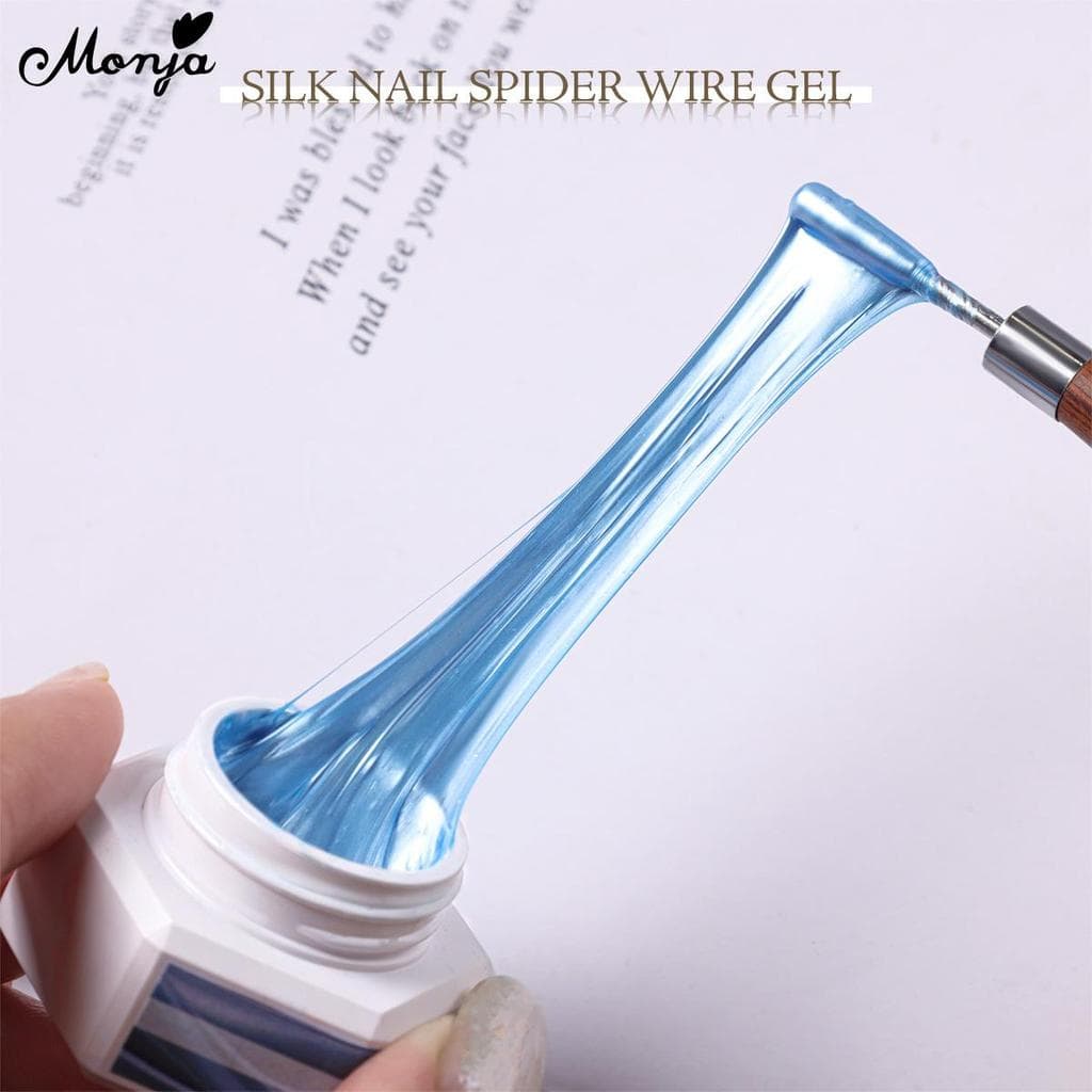 Monja 5 ml/กล่องเล็บ Spider UV เจลโปแลนด์สีซาติน Pearlescent ผ้าไหม Smooth Shine สะท้อนแสง Elastic รูปที่ 2