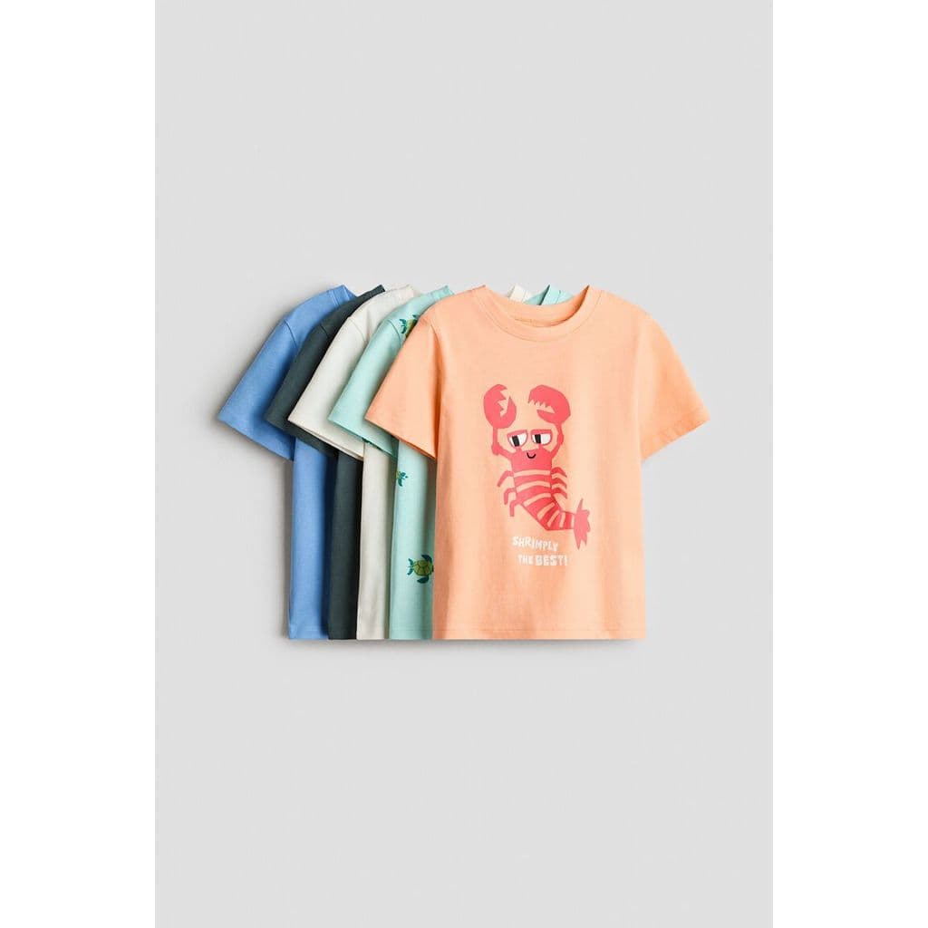 H&M ชุดเสื้อยืด jersey 5 ตัว เด็กผู้ชาย 1134868_22 รูปที่ 2
