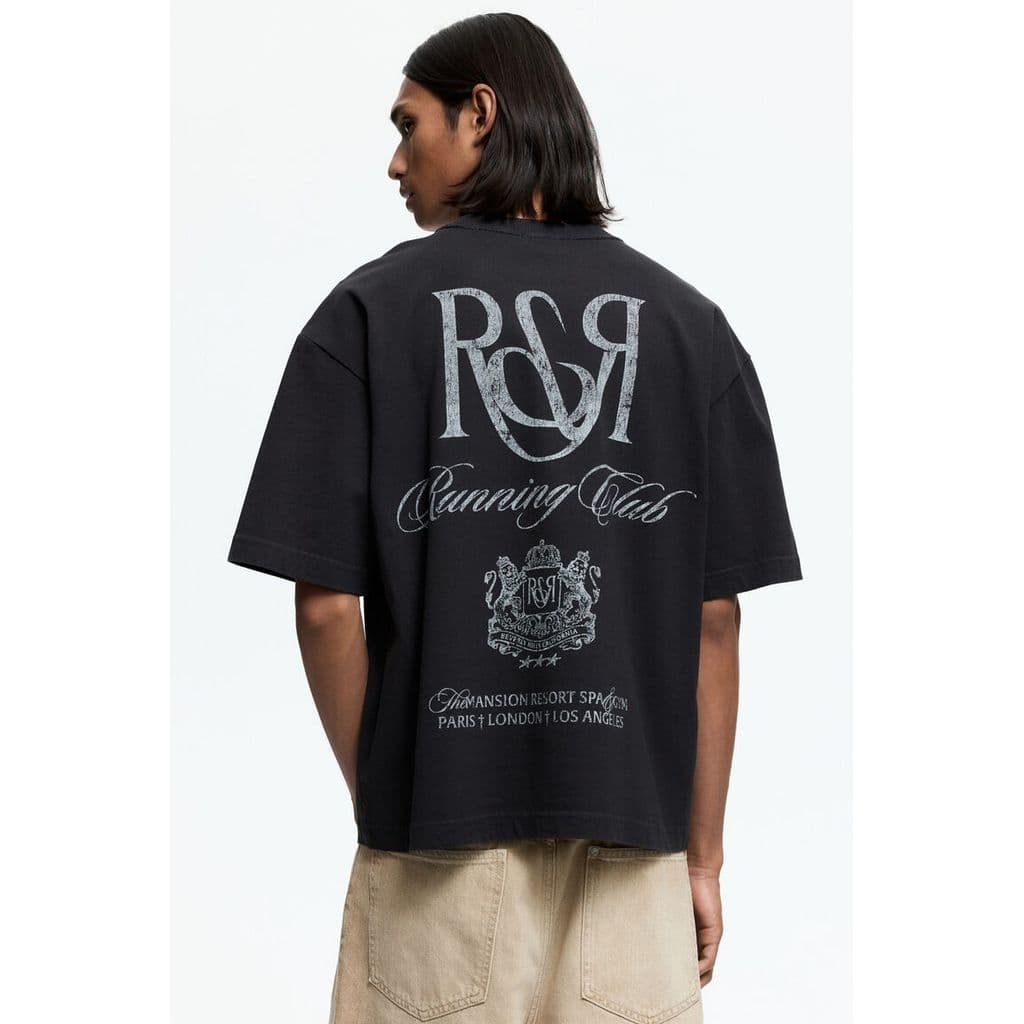 H&M เสื้อยืดพิมพ์ลายแบบหลวม ผู้ชาย 1262292_5 รูปที่ 3