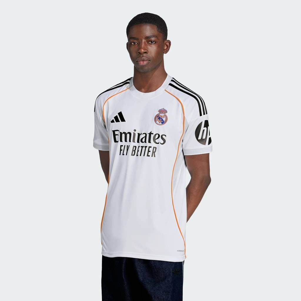 adidas ฟุตบอล เสื้อฟุตบอลชุดเหย้า Real Madrid 25/26 ผู้ชาย สีขาว JJ1931 รูปที่ 1