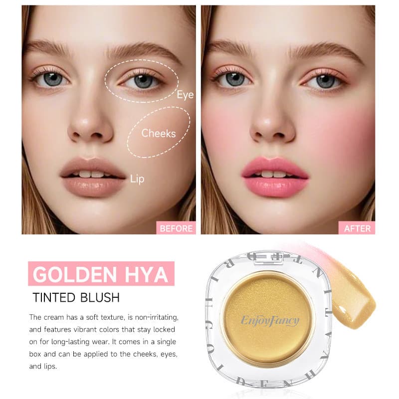 ซื้อ 1 แถม 3 บลัชออนครีมเปลี่ยนสีตามอุณหภูมิ เนื้อครีมชุ่มชื้น สีชมพูธรรมชาติ ใช้ได้ทั้งแก้มและปาก รูปที่ 5