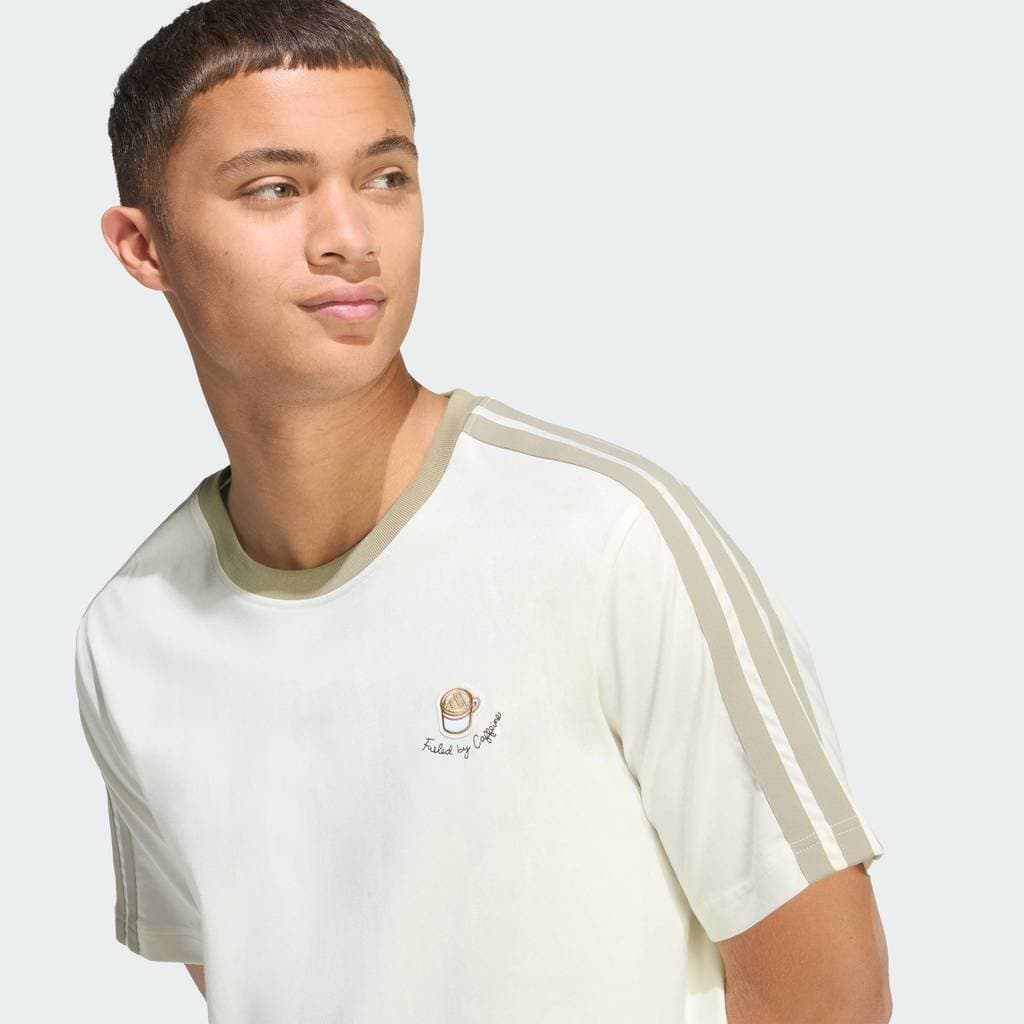 adidas ไลฟ์สไตล์ เสื้อยืดพิมพ์ลาย LUX COFFEE CAFE CUP ผู้ชาย สีขาว JZ5072 รูปที่ 7